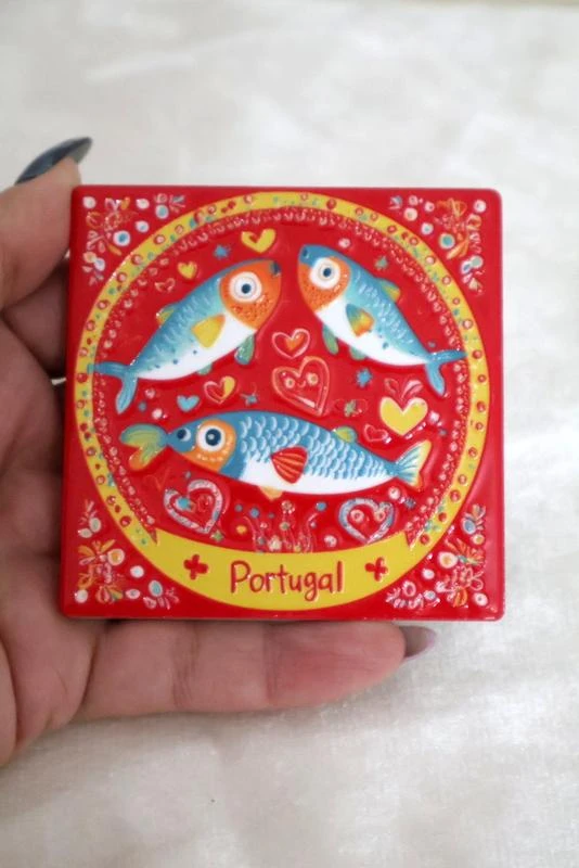 Íman cerâmica / Souvenir Portugal - Azulejo Decorativo Sardinhas